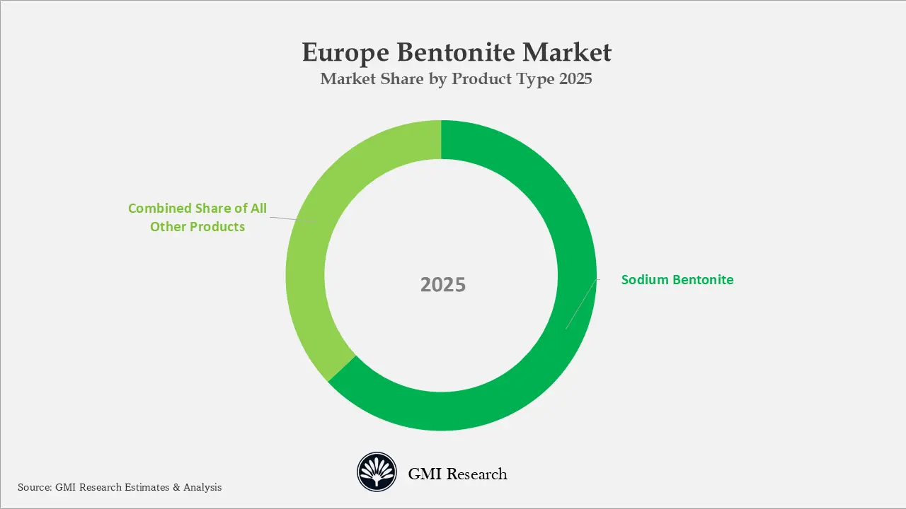 Europe Bentonite Market Market Share by Product Type 2025 